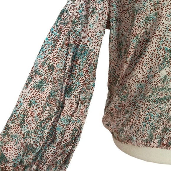 Poupette St. Barth Print Boho Top Blouse - Picture 10 of 13